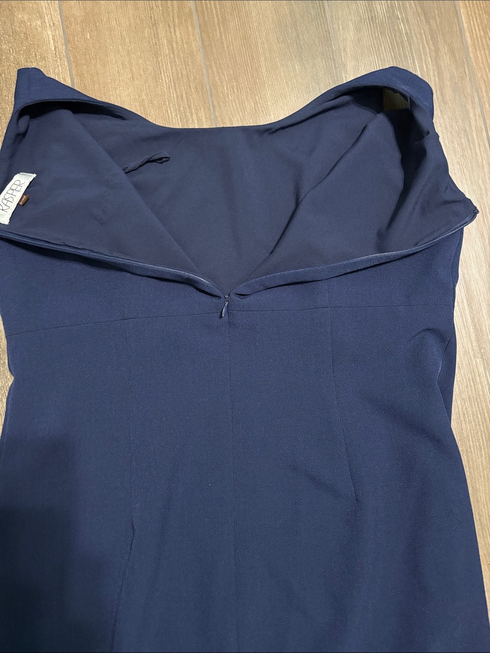 Kasper Navy Sleeveless Midi Sheath Dress - Picture 5 of 5